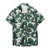 Erkekler Rahat Gömlek Hawaii tarzı kısa kollu gömlek erkek yaz ağacı baskı kısa kollu tatil için