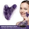 Tool Natural Amethyst Jade Gua Sha Gouache Scraper Massager for Face Thin Face Skin Lifting Facial Scraper Beauty SPA Skin Care Tools