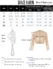 Jackets GK Women Sequined Bolero 3/4 Sleeve Open Front Cropped Shrug Women's Shirt Sexy Pullover Tunic Casual Street Tshirt