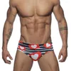 Maillots de bain pour hommes Sexy rayé hommes slip de bain bikini maillot de bain imprimé maillot de bain masculin maillot de bain short de plage gay amour Zwembroek