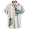 Männer Casual Shirts 2024 Hawaiian Shirt Musik Grafik 3D Gedruckt Herren Tops Designer Übergroßen T-shirt Männer