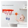 Jouets de bain pour bébé Panier Panier Intérieur Jouant au basket-ball Rack Salle de bain Cou Flotteur Ventouses Intérieur Cesta Chi Bambini Canasta Bal Dhfpj