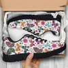 Casual Shoes INSTANTARTS Butterfly Pattern Comfortable Platform Sneakers Lightweight Outdoor Lace Up Black Sole