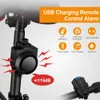 Camluxy Allarme a vibrazione per bici senza fili Impermeabile Ricarica USB Telecomando Allarme antifurto per bicicletta elettrica per moto 240219