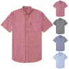 Camisas casuais masculinas camisa de manga curta para mulheres homens respirável tops verão moda xadrez roupas masculinas top ajuste regular