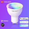 Controle Yeeelight GU10 Smart LED Bulb W1 rgb lâmpada colorida lâmpada diminuída de controle de voz de voz com trabalho com o app do Google Assistant Alexa Mijia