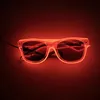 Lunettes LED lumineuses, lunettes de soleil scintillantes pour fête d'enterrement de vie de jeune fille, avec lumière néon fluorescente, accessoires décoratifs pour Bar d'anniversaire, 240301