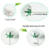 Hot Selling Colorful Foam Artificial Rose Flowers w/Stem, DIY Wedding Bouquets Corsage Wrist Flower Headpiece Centerpieces Home Party Decor 2024302