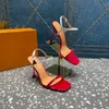 2024 Blossom Sandal Designer High Heel кожаные сандалии в форме цветов.