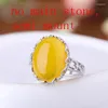 Cluster Rings 925 Sterling Silver Women Ring 8x10mm 10x12mm 10x14mm 12x16mm Oval Cabochon Semi Mount For Amber Lapis Lazuli DIY Stone