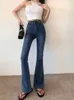 Feynzz Retro Girl Belt Jeans Female Highwaisted Slimfit Slimfit Mopping Prouts 240229