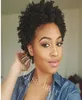 Cheveux humains afro curl perruque courte coupe de lutin machine faite perruques avec des cheveux de bébé bouclés courte perruque de cheveux humains pour les femmes noires 3016139
