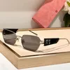 2024アウトドアMIUロゴOcchiali Da Sole Uomini E Donne Polygonal Metal Frame Acetato Lens Gambe Leisure Travel Style Occhiali Sole SMU53W