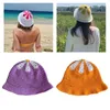 Berets Handmade Bucket Hat Elegant Colorful Cloch For Women Party Lady Knitted