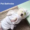 Towels Dog Bathrobe for Hair Drying Quick Absorbing Water Bath Robe Cats ShowerTowel Cotton Soft Cloth for Kitten Puppy Pet Grooming