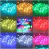 Förvaringspåsar Nya förvaringspåsar Led Fairy Lights Dream Color Christmas String med fjärrkontroll för Bedroom Party Tree Drop Delivery H DHMR2