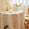 Toalha de mesa moderna multi-cor xadrez flanela toalha de mesa impressa frutas café capa espessada à prova de poeira tecidos de jantar