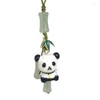 Porte-clés élégant Cyan Panda/Fan Téléphones Lanyard Tendance Han Costume Pendentifs Mode Bambou Joint Panda Téléphone Charme Sangles Dropship