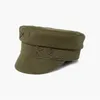 Casquette à visière plate pour femmes, marque de styliste, casquette militaire, casquette sboy en laine d'hiver, S M L 240220