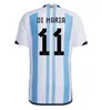 ファンバージョン2023 3スターサッカージャージ24 25 Dybala dybala di Maria Martinez de Paul Maradonaフェルナンデススポーツサッカーシャツmen m e s s s s s i women kid kit