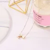Pendant Necklaces Fashion Tiny Heart Dainty Initial Necklace Gold Silver Color Letter Name Choker Necklaces For Women Pendant Jewelry Gift 240302