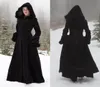 Flat Fleece Hooded Cloaks Wedding Capes Wicca Robe Warm Coats Bride Jacket Christmas Black Events Accessories1651433