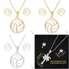 Earrings Necklace Set Fashion Women Sier Color Gold Stainless Steel Ball For A Gift Drop Delivery Jewelry Sets Otgca
