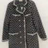 Projektantki okopów damskich Jacquard Patchwork Denim Trench Płaszcz SB2Q