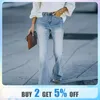 255 Spring And Autumn Womens Denim Pants HighWaisted Slimming MicroFlared Jeans Female Trend 366 240227