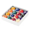 LIXADA – ensemble de boules de billard, 16 pièces, 253238MM, boules de Table de billard pour enfants, petites boules de queue en résine Polyester, ensemble complet 240219