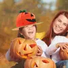 Berets Halloween Pumpkin Hat Bonnets Babies Stage Performance Make Show Prop Cap Velvet Baby