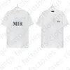Designer A Miri Mens Tshirt Womens T-shirt Par Street Fashion Brand Shirt Tryck Amirs Kort ärm Casual Loose Men's Amiry T-shirt Rund nackstorlek S-XL