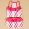 Hundkläder Summer Pet Outfit Puppy Baddräkt Färgglad polka Dot Set för små hundar Bekväma strandkläder Katter