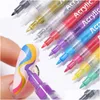 Nail Gel 12 Pcsset Art Iti Pen Abstract Lines Flower Sketch Ding Tools Waterproof Painting Diy Accessories 230715 Drop Delivery Dh9Zp