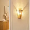 Lampada da parete in rame Soggiorno Nordic Gold Light Camera da letto Lampade da comodino Decorazione della casa Illuminazione per interni Lampara