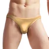 Sous-vêtements 1pc hommes translucides bikini slips shorts taille basse u-convexe poche culotte lingerie sous-vêtements élastique mâle