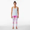 Pantaloni attivi Leggings preppy primaverili scozzesi rosa e verdi Collant push up per donna Jogger Fitness