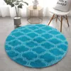 Mattor Supermjuk bekväm plysch rund matta fluffig för vardagsrum hem dekor sovrum dekoration konstgjorda textilier