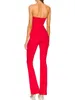 Bandage Overall Womems Sommer Lange Flare Hosen Ärmellose Sexy Cut Out Elegante Club Berühmtheit Abend Party Overalls 240229