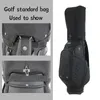 Golf Bag Cap Universal Hat Cover Justerbar Snap Fastener PU Leather Material 240227