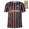 Kids Kit 2024 2025 Fluminense Soccer Trikots Fans Spieler Version Marcelo Andre Lele J.Arias G.Cano Keno D.Costa Marquinhos Ganso 24 25 Fußball -Hemd -Hemin -Uniform