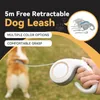 360 ° arapsayısız geri çekilebilir köpek tasması 16 ft naylon kayış SO 60 lbs'ye kadar olan köpekler için tek elle fren duraklama kilitleme