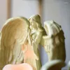Świece posiadacze nordyckiej retro aniołki Wings Wings Ozdoby świeckie domowe dekoracje na pulpicie Kościół wyposażony