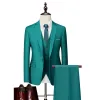 Ternos (jaquetas + colete + calças) blazers de negócios masculinos de alta qualidade/melhor vestido de casamento do noivo terno de três peças/homem smoking s6xl