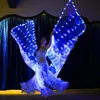 Glowing Dance Fairy Wings Colorful Butterfly Belly Dancing Costume Easter Halloween Xmas Carnival Party Decor 240301