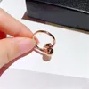 Pierścienie klastra Koreańska trójwymiarowa konstrukcja sferyczny kwadratowy otwarty pierścień 925 Srebrny Hipoalergen Partia prosta przyciągająca wzrok