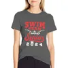 Women Polos Swim Team Senior 2024 Klasa kończąca T-shirt Summer Tops Lady Ubranie ubrania