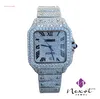 Iced Out Tester Pass VVS Moissanite Diamond عالي الجودة الذهب الفضي الفضي الأصلي Hip Hop Men Moissanite Diamond Wrist Watch