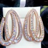Boucles d'oreilles pendantes Soramore luxe grand pour les femmes fête de mariage CZ Dubai mariée Boucle D'oreille bijoux à la mode cadeau