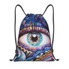 Einkaufstaschen Mystic Eyes Kordelzugtasche für Männer und Frauen, tragbar, für Fitnessstudio, Sport, All Seeing Eye Art Training, Aufbewahrungsrucksäcke